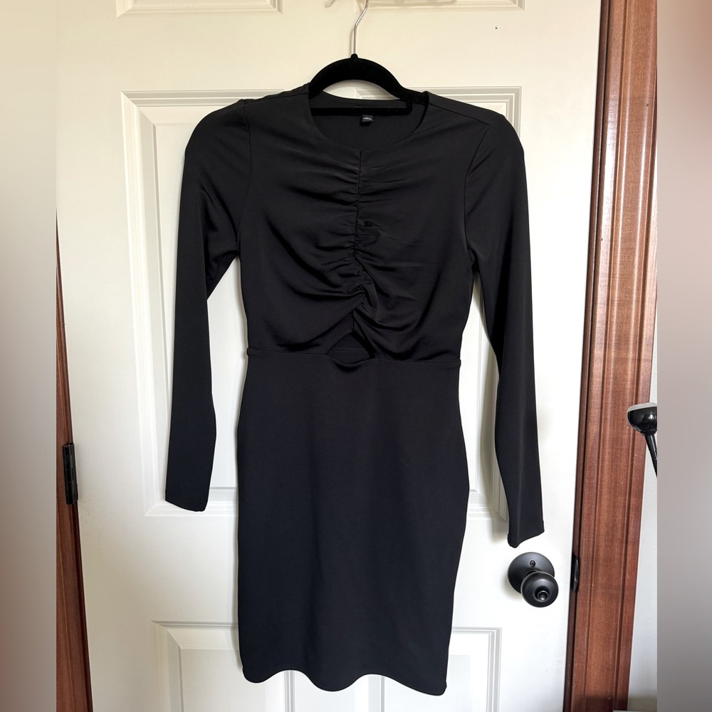 Express cut out black mini dress